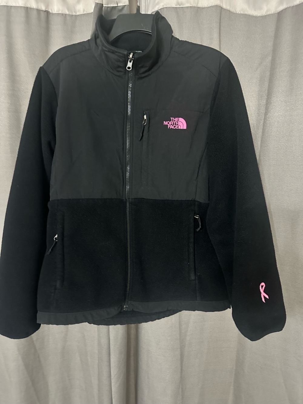 The North Face Black Fleece Breast Cancer Awareness Jacket with Pink Logo